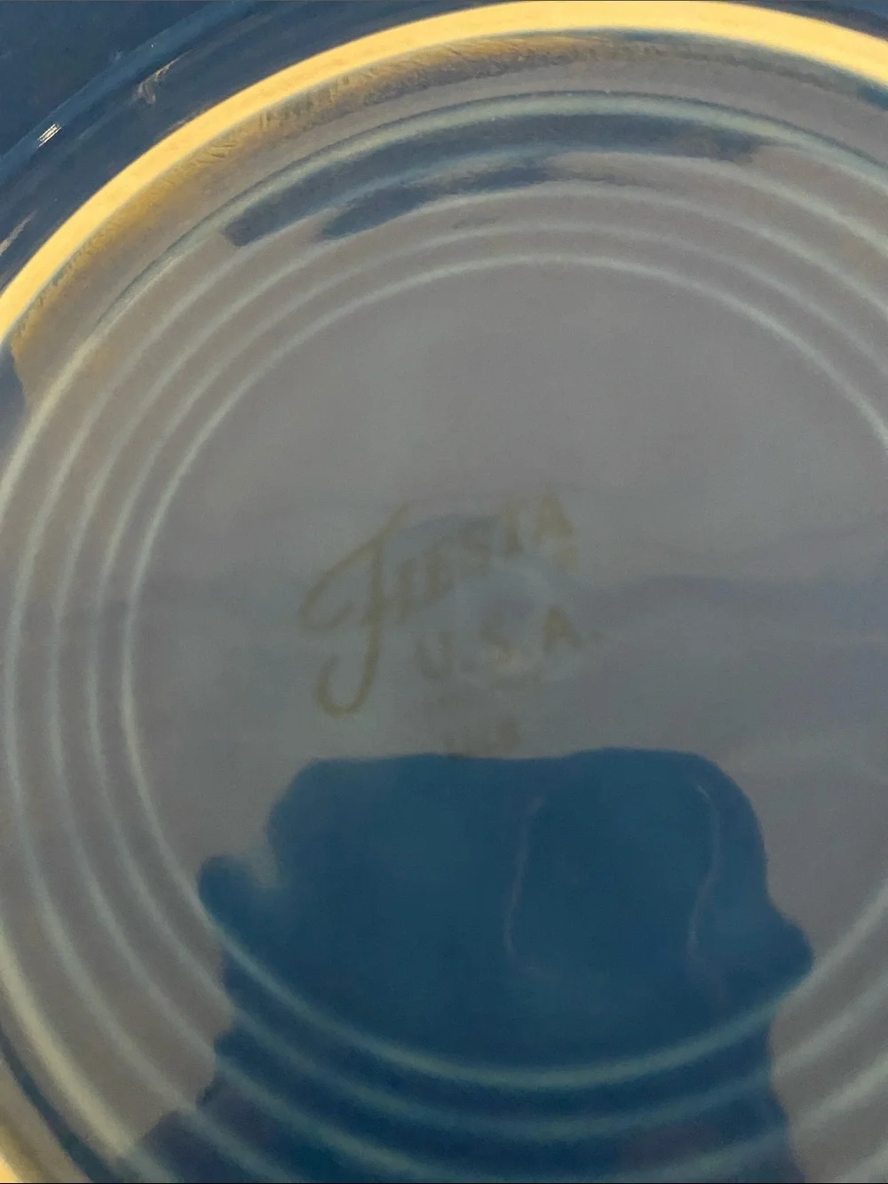 Fiesta Blue Ceramic Dinner Plates & Bowls Set.  Three of each, no damage